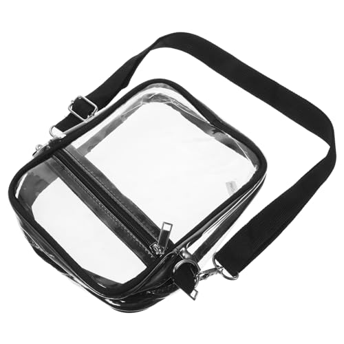 LIFKOME Transparente Umhängetasche Für Damen Kleine Crossbody-Tasche Schwarze Mini-Tasche Mit Großem Fassungsvermögen Für Alltag Und Freizeit von LIFKOME