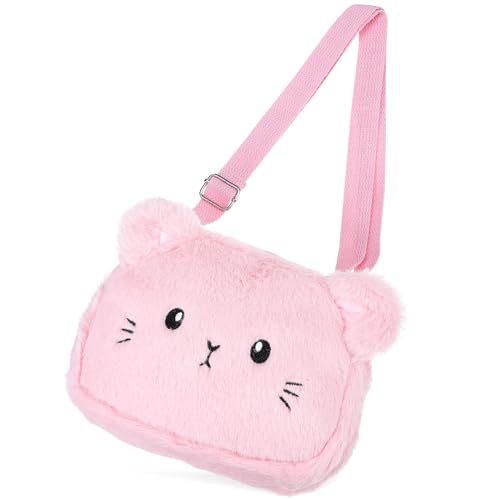 LIFKOME Umhängetasche Niedlicher Plüsch-Geldbörsen-Rucksack Kawaii-Geldbörse Mädchen-Cartoon-Tier-Umhängetasche Gefüllte Umhängetasche Für Frauen Mädchen Gastgeschenke von LIFKOME