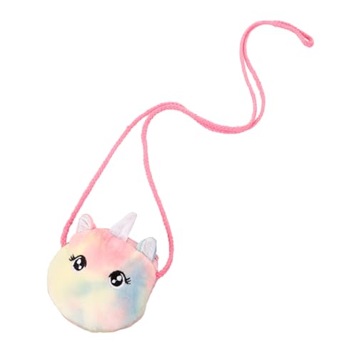 LIFKOME Einhorn-plüschtasche Mit Schultergurt Süße Cartoon-Form Umhängetasche Für Kleine Mädchen Tragbar Und Praktisch Für Kleinigkeiten von LIFKOME