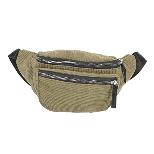 LIFKOME Velours Hüfttasche Damen Herren Vielseitige Umhängetasche Klein Stylisch Grün Langlebig für Outdoor Sport Freizeit Party Crossbody Brusttasche von LIFKOME