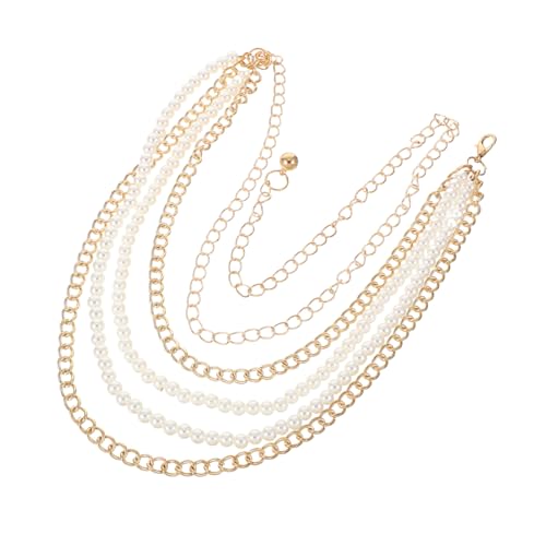 LIFKOME Verstellbare Perlen Taillenkette Mehrschichtiger Leichter Metallgürtel für Damen Vielseitig Tragbar für Sommerpartys Strandoutfits Jeans und Kleider von LIFKOME