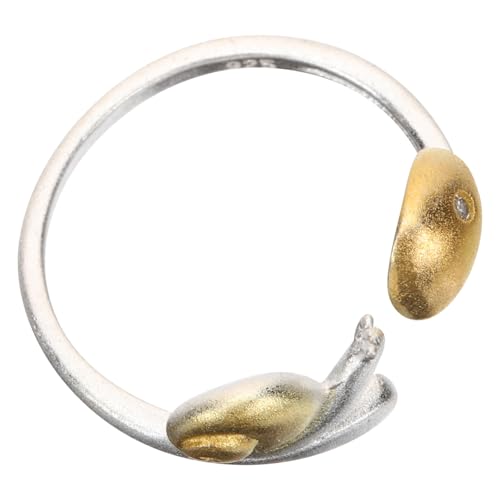 LIFKOME Verstellbarer Pilzring Damen Kupfer Schmuck Offener Wickelring Modischer Statement Ring für Teenager Mädchen Alltag Party Hochzeit von LIFKOME