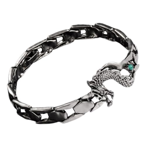 LIFKOME Verstellbares Dragon Year Armband aus Robustem Zinklegierungs Material mit Stilvollem Chinesischem Drachen Design Modisches Unisex Schmuckstück für Neujahr und Alltag von LIFKOME