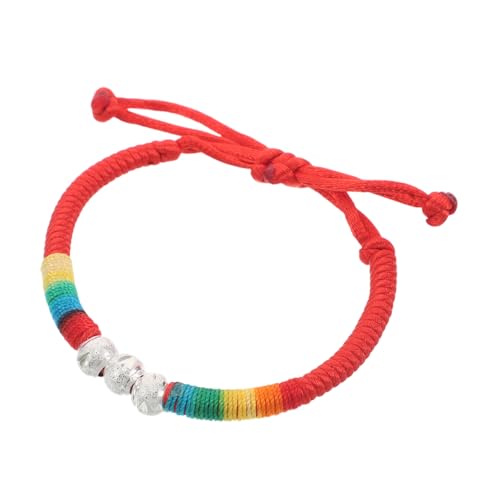 LIFKOME Verstellbares Handgefertigtes Armband Woven Rope mit Perlen Ethnischer Stil für Alltag Partys und Reisen Modisches Accessoire für Damen und Herren von LIFKOME