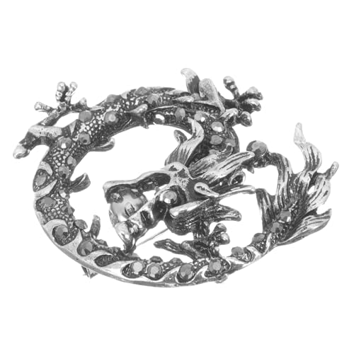 LIFKOME Vintage Chinesische Drachen Brosche aus Langlebiger Legierung Dekorativer Ansteckpin für Kleidung Anzug und Hut Modisches Herren Lapel Pin Verblasst nicht Robust und Vielseitig LIFKOME Vintage Chinesische Drachen Brosche aus Langlebiger Legierung Dekorativer Ansteckpin für Kleidung Anzug und Hut Modisches Herren Lapel Pin Verblasst nicht Robust und Vielseitig von LIFKOME