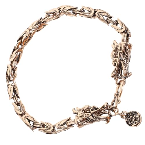 LIFKOME Vintage Dragon Head Herrenarmband aus Langlebiger Legierung Punk Gothischer Stil Antikes Finish Modisches Neujahrs Schmuckstück Einzigartiges Design für Männer und Mädchen von LIFKOME
