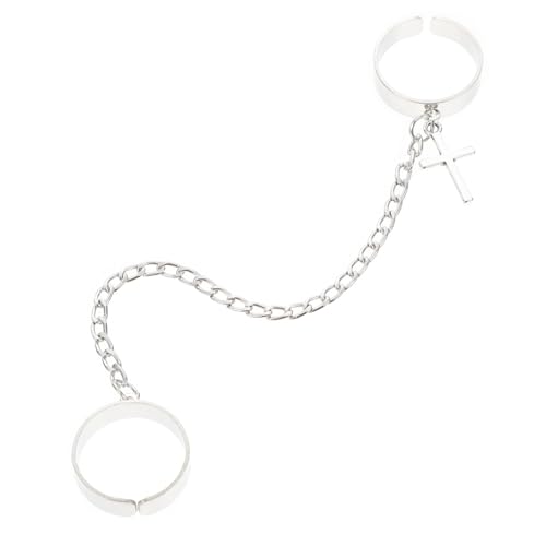 LIFKOME Vintage Gothic Knuckle Ring Set mit Ketten Kreatives Design Fingerringe aus Robustem Eisen Geeignet für Partys Festivals und Alltagsoutfits von LIFKOME