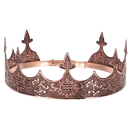 LIFKOME Vintage Herren Krone aus Antikem Kupfer Königliches Diadem für Männer Komfortables Cosplay Accessoire für Königliche Kostüme Partys und Theateraufführungen von LIFKOME