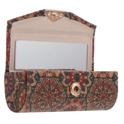 LIFKOME Vintage Lippenstift Etui mit Spiegel Tragbarer Make Up Organizer für Lippenstift Kleine Aufbewahrungsbox für Damen Kosmetikbox Multifunktional Elegant von LIFKOME