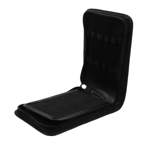 LIFKOME Vintage PU Leder Stiftetui für Stifte Robuste Aufbewahrungsbox für Schreibgeräte Leicht und Tragbar für Aufbewahrung von Füllfederhaltern und Tintenstiften Schwarzes Design von LIFKOME