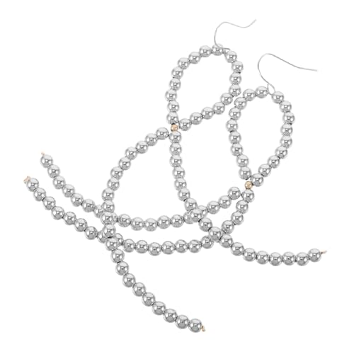 LIFKOME Ohrringe Mit Schleife Silber Lange Creolen Ohrhänger Im Vintage-stil Für Damen Statement-schmuck Für Hochzeiten Abschlussbälle Und Feiertage von LIFKOME