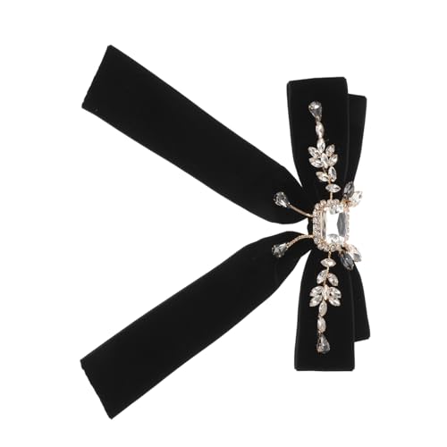 LIFKOME Vintage Strass Schleifenbrosche mit Samtigem Schleifenpin Funkelndes Britisch-französisches Design für Jacken Schals Hochzeits Partyaccessoire von LIFKOME