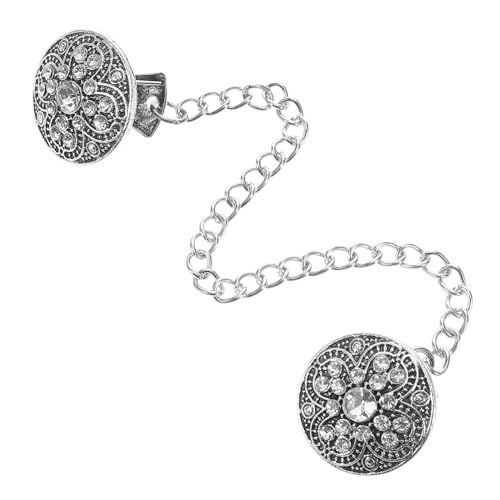 LIFKOME Vintage Strickjackenclips Damen Runde Brosche mit Quasten Eleganter Pullover Schalverschluss Vielseitiger Cardigan Clip für Frauen Modisches Accessoire zur Taillenbetonung von LIFKOME