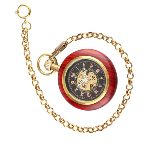 LIFKOME Vintage Taschenuhr Herren mit Römischen Ziffern Robuste Mechanische Chained Pocket Watch aus Glas und Legierung Retro Stil Elegante Uhr für Männer und Geschenkideen von LIFKOME
