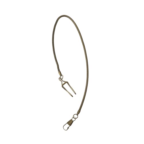 LIFKOME Vintage Taschenuhrkette aus Metall Lange Retro Pocket Watch Chain Robuster Anhänger für Herren Stilvolle Uhrenkette Passend zu Weste und Jeans Langlebiges Bronze Schlangendesign von LIFKOME