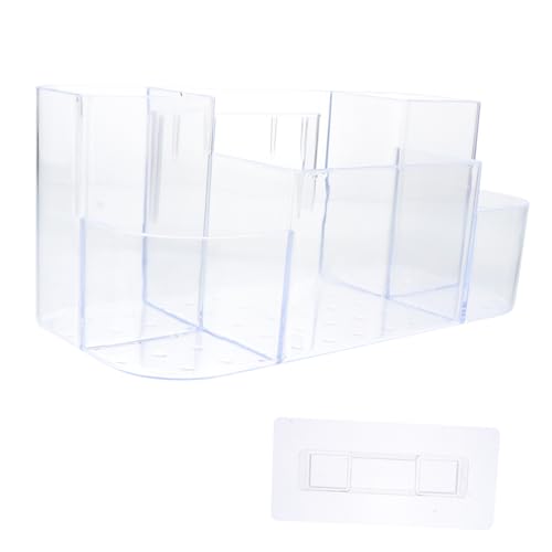 LIFKOME Wandmontierte Badezimmer-kosmetik-organizer Transparente Selbstklebende Make-up-box Für Duschlotionflaschen Gesichtspflegeprodukte Kosmetikbehälter Mit Schlichtem Design von LIFKOME