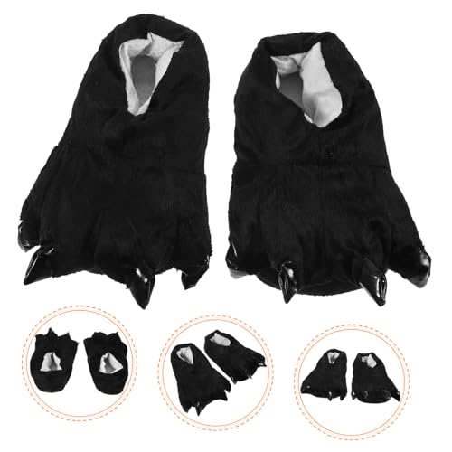 LIFKOME Warme Damen Hausschuhe Cartoon Tierklauen Design Weiche Baumwollpantoffeln Innenbereich Bequeme Atmungsaktive Kuschelschuh für Zuhause Party und Hotelgebrauch von LIFKOME