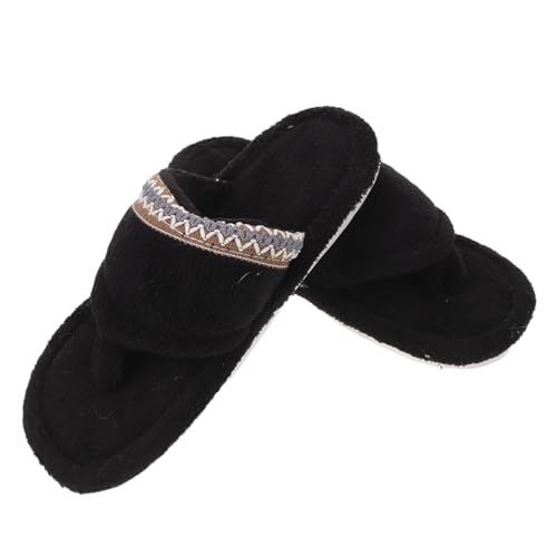 LIFKOME Warme Damen Hausschuhe Flip Flops mit Weichem Atmungsaktivem Futter Rutschfeste Leichte Pantoffeln für Sommer und Winter Bequeme Indoor-slides von LIFKOME