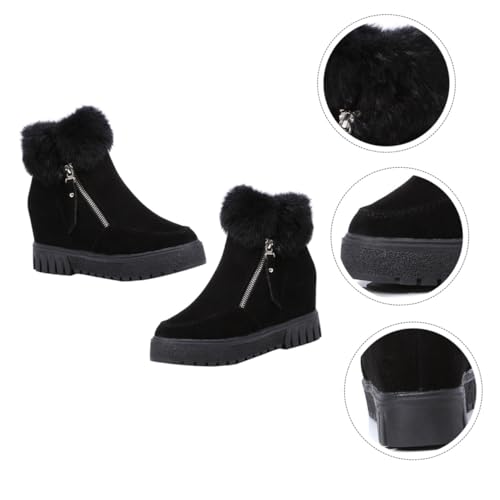 LIFKOME Warme Damen Kurzstiefel mit Futter Verdickte Winterboots für Kalte Tage Rutschfest und Angenehm Modische Schuhe für Frauen für Alltag und von LIFKOME