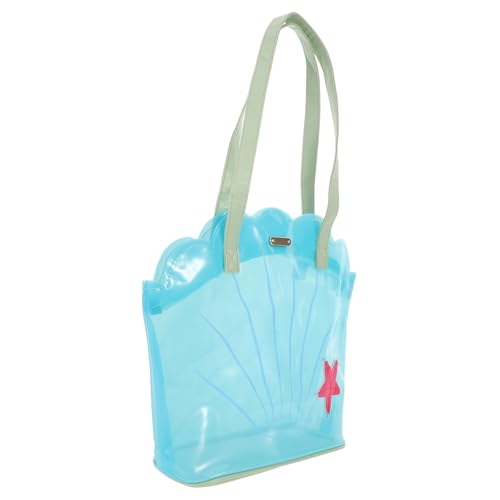 LIFKOME Wasserdichte Strandtasche mit Muschel-design Transparente Damenhandtasche Sandabweisende Strandtasche für Urlaub und Pool Vielseitige Sommer-reisetasche Großer Innenraum für von LIFKOME