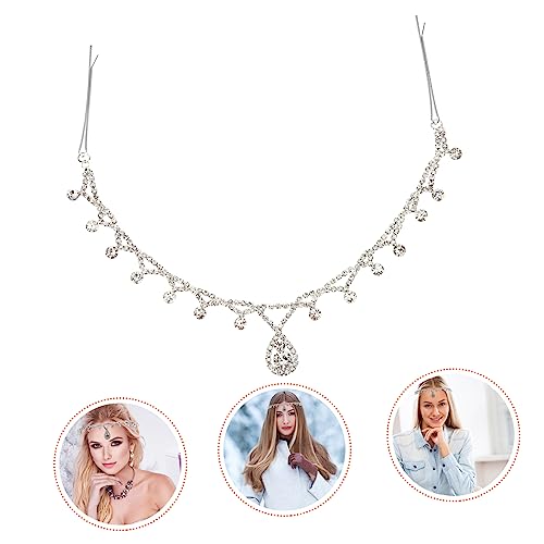 LIFKOME Wasserstrahlbesetzte Braut Haar Kette Stirn Schmuck Boho Stil Hochzeit Kopfschmuck für Frauen und Mädchen Festlich Robust Langlebig von LIFKOME