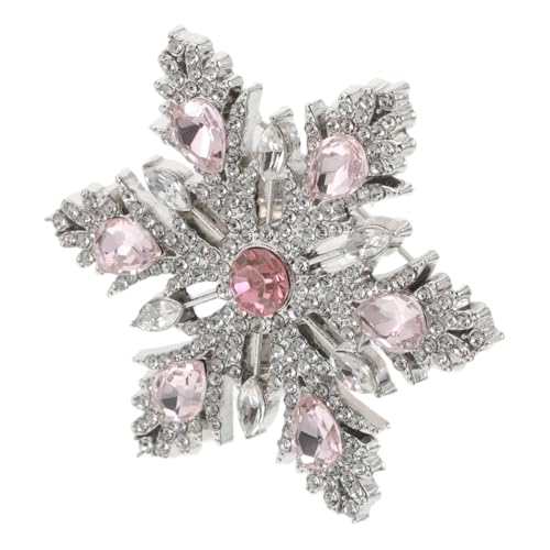LIFKOME Weihnachts-Schneeflocke-Brosche Sicherheitsnadel Schmuck Kleine Sicherheitsstifte Pullover Reversnadel Vintage Revers Pin Schneeflocken- Hochzeitsbroschen Zinklegierung von LIFKOME