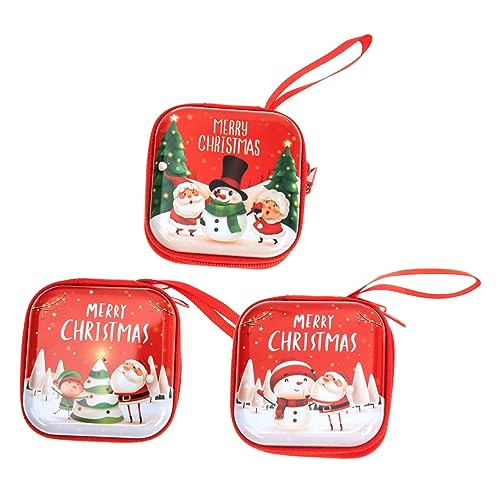 LIFKOME Weihnachtsbaum- Zum Aufhängen Tragbare Geldbörse 3-TLG. Weihnachts-Aufbewahrungstasche Aus Weißblech Geldbörse für Den Täglichen Gebrauch von LIFKOME