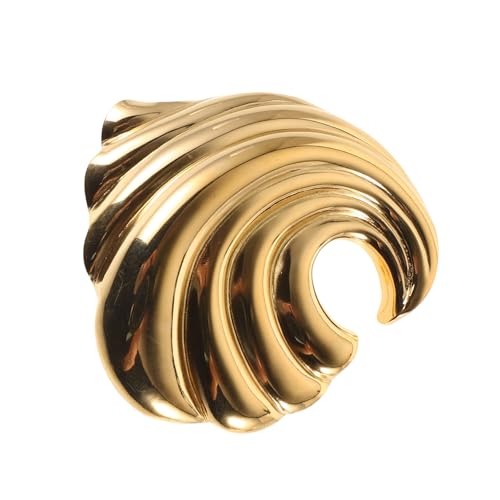 LIFKOME Wellenbrosche aus Goldenem Edelstahl Modische Anstecknadel für Mantel Jacke Schal Langlebige Reversbrosche Vielseitiges Accessoire für Umhang und Kleidung von LIFKOME