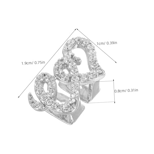 LIFKOME Zahngrillkappen-zubehör Mit Strass Für Damen-schmuckgrill Cosplay-grill Hip-hop Zahnfassung Und Hip-hop-zahnkappen Für Rapper Design Aus Kupfer Für Party-outfits von LIFKOME