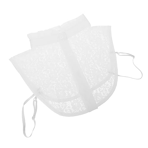 LIFKOME Fake Lace Shirt Collar Elegantes Dekoratives Kragen-accessoire Für Damen Vielseitiger Einsatz Für Blusen Und Pullover Weiße Spitzenoptik von LIFKOME