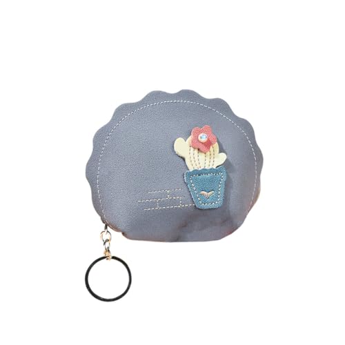 LIFKOME Cactus Coin Purse Mini Geldbörse Für Damen Praktischer Schlüssel Und Kleingeldaufbewahrungsbeutel Leicht Und Handlich Für Reisen Und Alltag Hellblau von LIFKOME