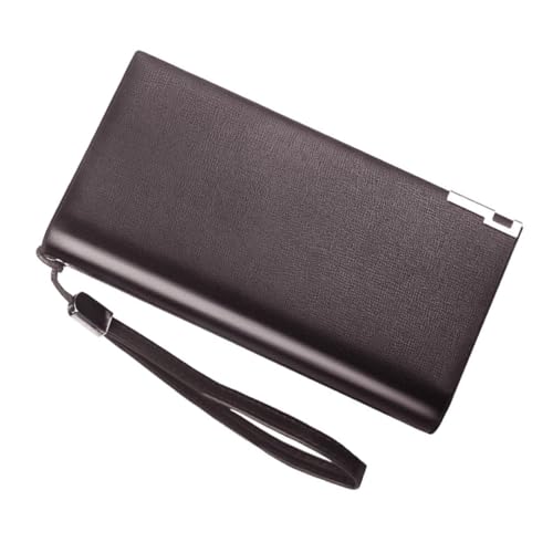 LIFKOME Herren-geldbörse Kaffeebraun Mit Reißverschluss Große Speicherkapazität Modische Geldbörse Für Herren-Accessoires von LIFKOME