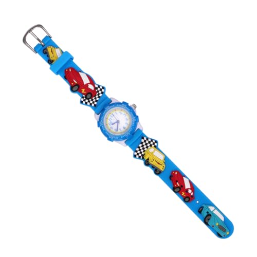 LIFKOME Kinderuhr Automuster Armbanduhr Für Jungen Mädchen Blau Leichte Uhr Cartoon Design Kinderuhr Uhr Geschenk von LIFKOME