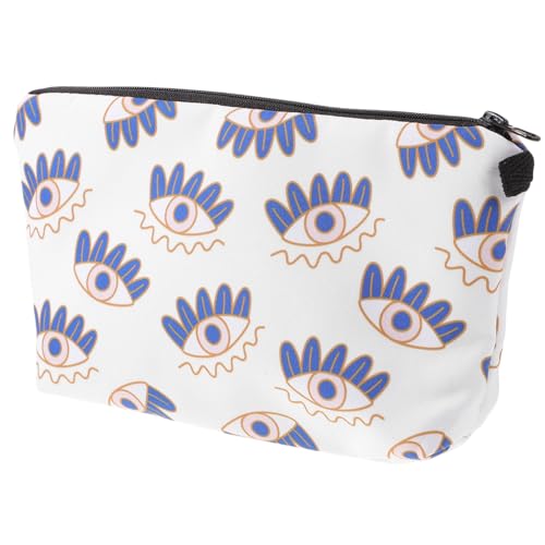 LIFKOME wasserdichte Make up Tasche Damen mit Evil Eye Muster Kleine Kosmetiktasche aus Strapazierfähigem Vielseitiger Outdoor Kosmetik Organizer und Praktisches Reiseetui für Schmuck und von LIFKOME