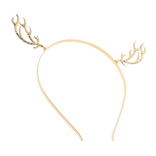 LIFKOME Hirschgeweih Stirnband Metall Weihnachten Haarreifen Party Kopfschmuck Für Festival Hochzeit Blumenmädchen von LIFKOME