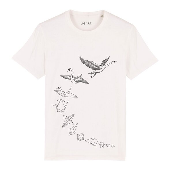 LIGARTI T-shirt - Origami Schwan von LIGARTI