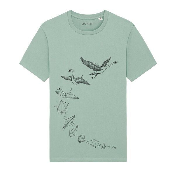 LIGARTI T-shirt - Origami Schwan von LIGARTI