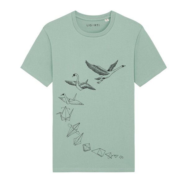 LIGARTI T-shirt - Origami Schwan von LIGARTI