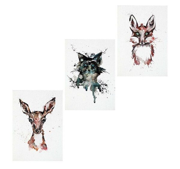 Postkarten 3er-Set »Waldtiere« von LIGARTI | aus Bambuspapier | nachhaltige Geburtstagskarten | Grußkarten von LIGARTI