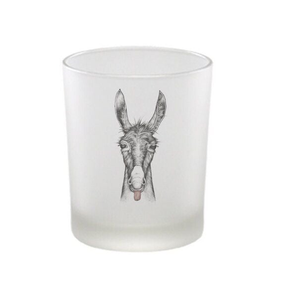 Windlicht »Lore« von LIGARTI | handbedrucktes Teelicht | Kerzenhalter | Kerzenglas von LIGARTI