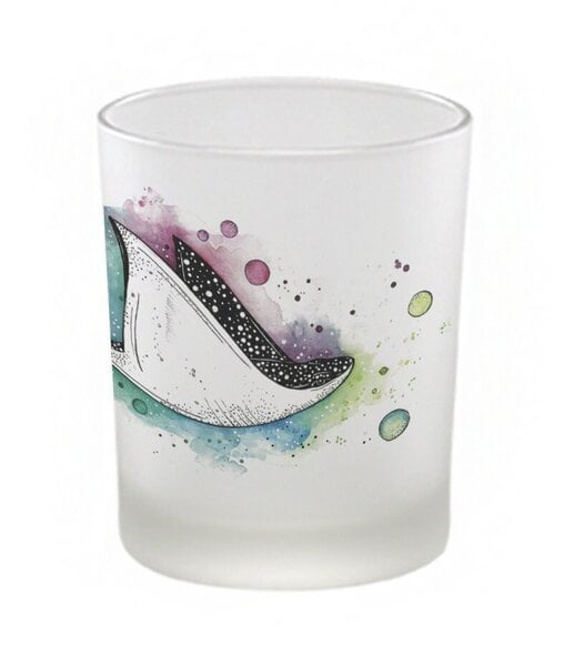 Windlicht »Space Rochen« von LIGARTI | handbedrucktes Teelicht | Kerzenhalter | Kerzenglas von LIGARTI