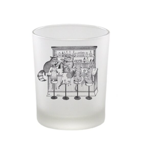 Windlicht »Tierbar« von LIGARTI | handbedrucktes Teelicht | Kerzenhalter | Kerzenglas von LIGARTI