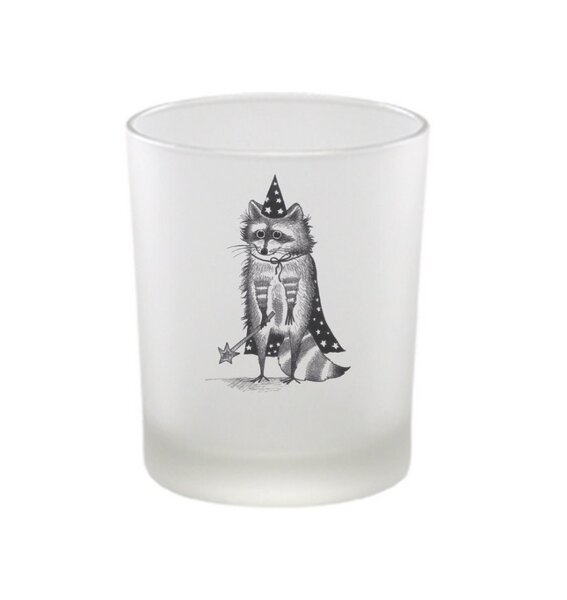 Windlicht »Zaubär« von LIGARTI | handbedrucktes Teelicht | Kerzenhalter | Kerzenglas von LIGARTI