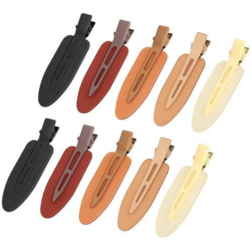 Haarklammern, faltenfrei, flache Make-up-Haarnadel für Frisur, Frisur, rutschfeste Make-up-Clips für Damen und Mädchen, Salon-Frisurenzubehör, Schwarz, Dunkelbraun, Beige, 10 Stück Haarklammern, faltenfrei, flache Make-up-Haarnadel für Frisur, Frisur, rutschfeste Make-up-Clips für Damen und Mädchen, Salon-Frisurenzubehör, Schwarz, Dunkelbraun, Beige, 10 Stück von LIGHOON