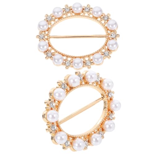 LIGHTAOTAO 2 Stück Teiliges Schalring Clips aus Modischem Legierungsmetall Runde Schalclip Schnallen für Seidenschals T Shirts und Kleidung Einfach zu Befestigen Sicherer Halt für Damen im von LIGHTAOTAO