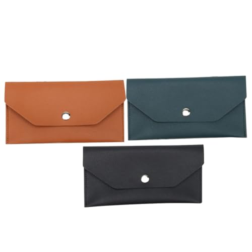 LIGHTAOTAO 3 Stück Teiliges PU Geldbörse Stilvolle Kartenetui mit Mehrfachfächern für Kreditkarten Bargeld und Kleingeld Praktische Aufbewahrungstasche von LIGHTAOTAO