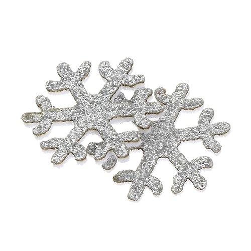 LIGHTAOTAO 50 Stück Teiliges DIY Haarschmuck mit Silbernen Glitzer Schneeflocken Patches Leichte Langlebige Haarklammern für Junge Mädchen für Haarspangen Haarbänder und Kreative von LIGHTAOTAO