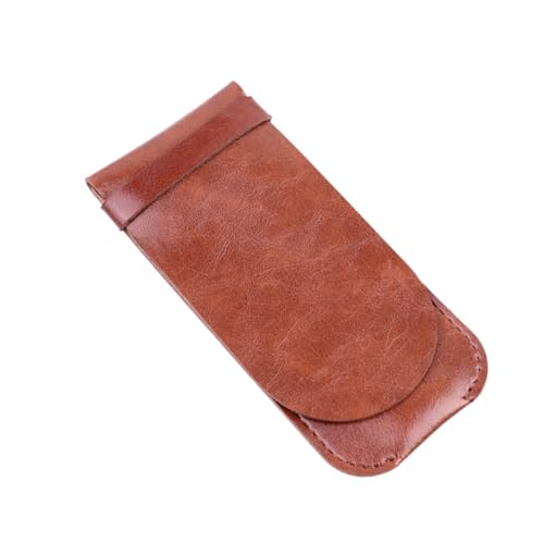 LIGHTAOTAO Handgefertigte Leder Stifttasche Vintage Pen Case Multifunktionale Stifteetui Schutzhülle Kaffee Pen Pouch für Büro Schule Zuhause Praktisches Schreibgeräte Mäppchen von LIGHTAOTAO