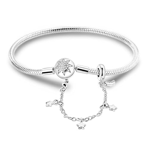 LIGHTDOG 925 Silber Schlange Kette Armbänder für Pandora Fit European Charms Armbänder Bead Silber Armbänder für Frauen Geschenk für Angehörige von LIGHTDOG