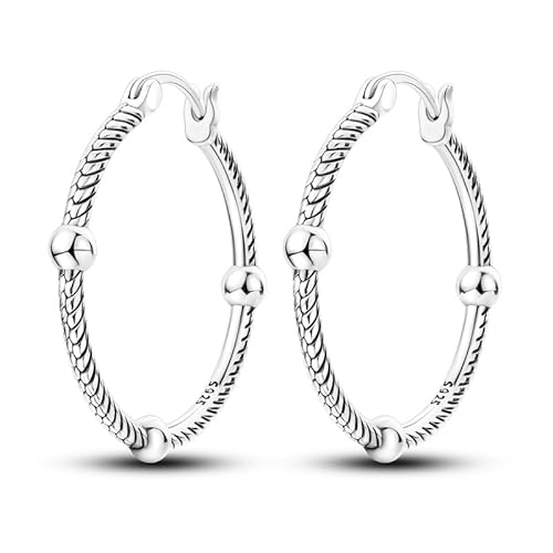 LIGHTDOG 925 Sterling Silber Damen Hoop Huggie Ohrringe für Geburtstag Party Mode Ohrringe Schmuck Damen Geschenk von LIGHTDOG